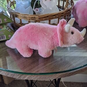 Hobby Lobby Triceratops Dinosaur Plush Stuffed Animal Pink Tie Dye Easter New
